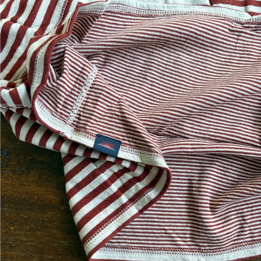 Faherty Cloud Long Sleeve Reversible Striped Tee … - image 7